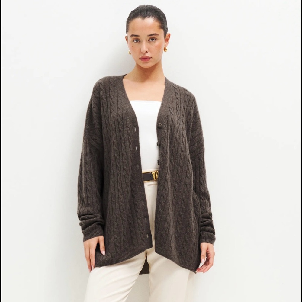 Reformation Giusta Oversized Cashmere Cardigan